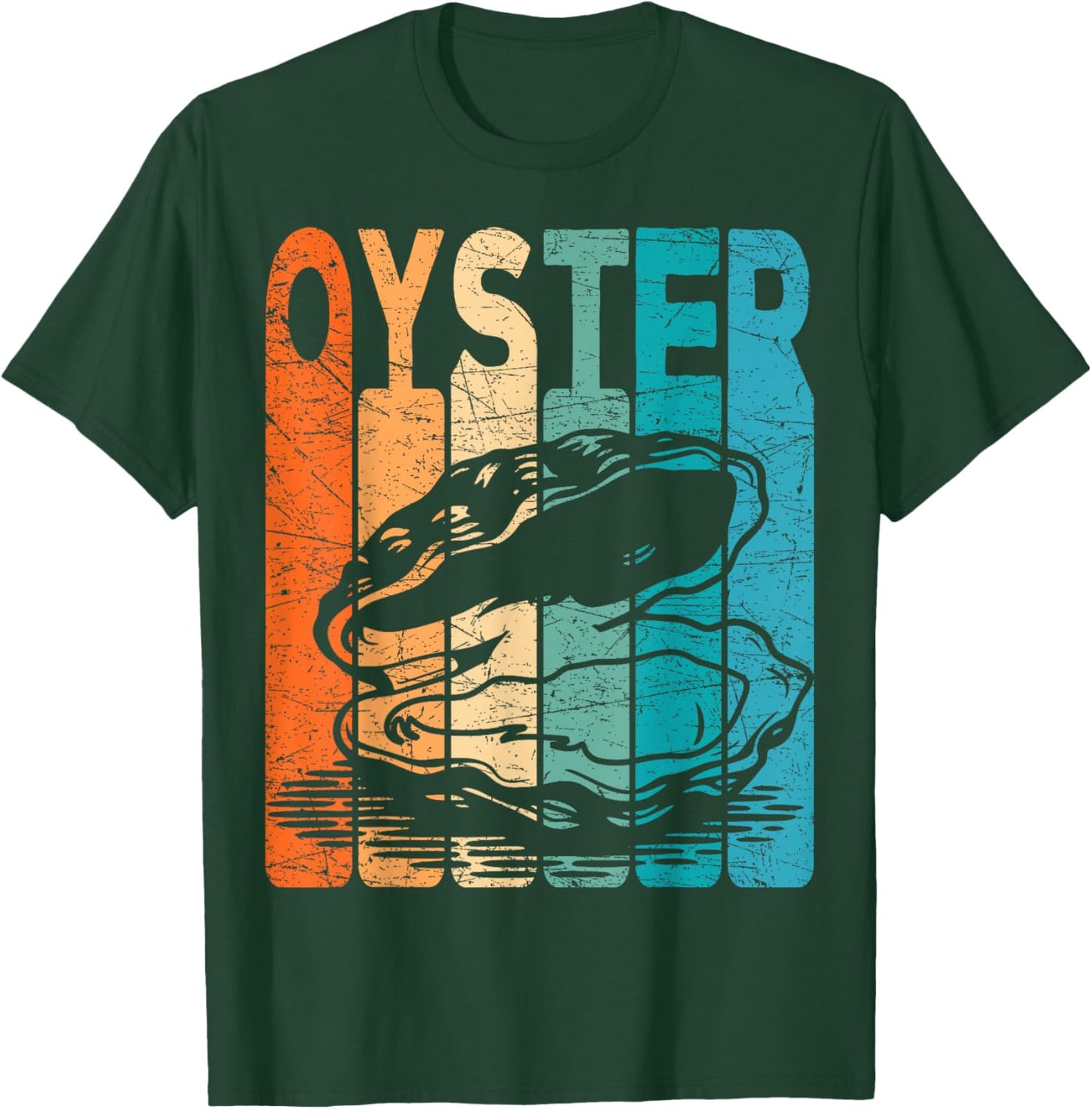 Oyster Vintage Seafood Retro Shellfish T-Shirt - T-Shirt | Forest