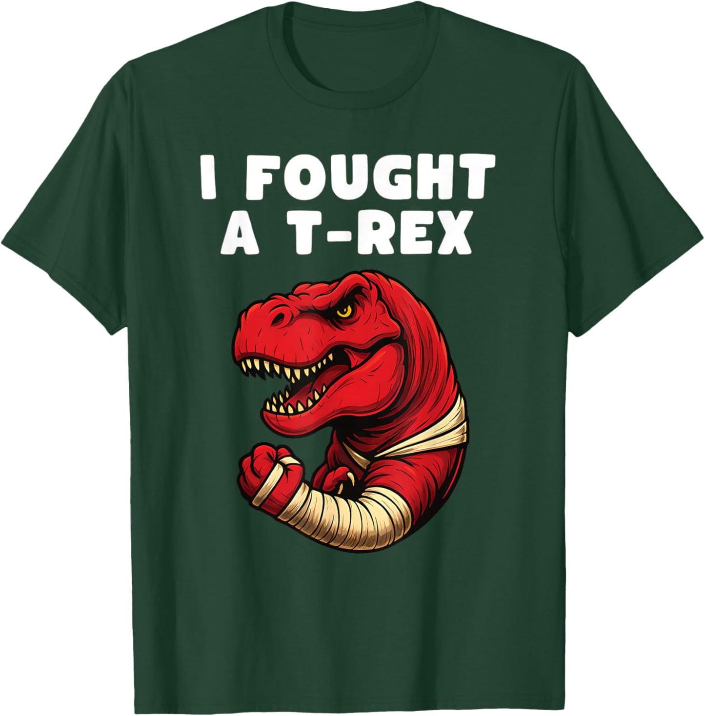 Broken Arm Recovery T-Rex Kids Boys Dinosaur T-Shirt - T-Shirt | Forest