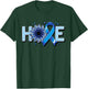 Colorectal Colon Cancer Awareness Hope Blue Ribbon Sunflower T-Shirt - T-Shirt | Forest