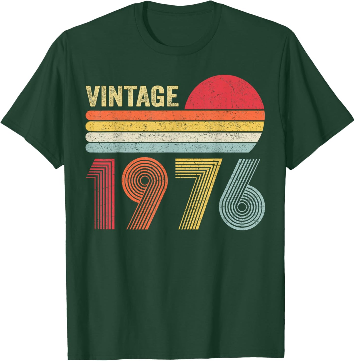 Vintage 1976 50th Birthday Gift Men Women 50 Years Old T-Shirt - T-Shirt | Forest