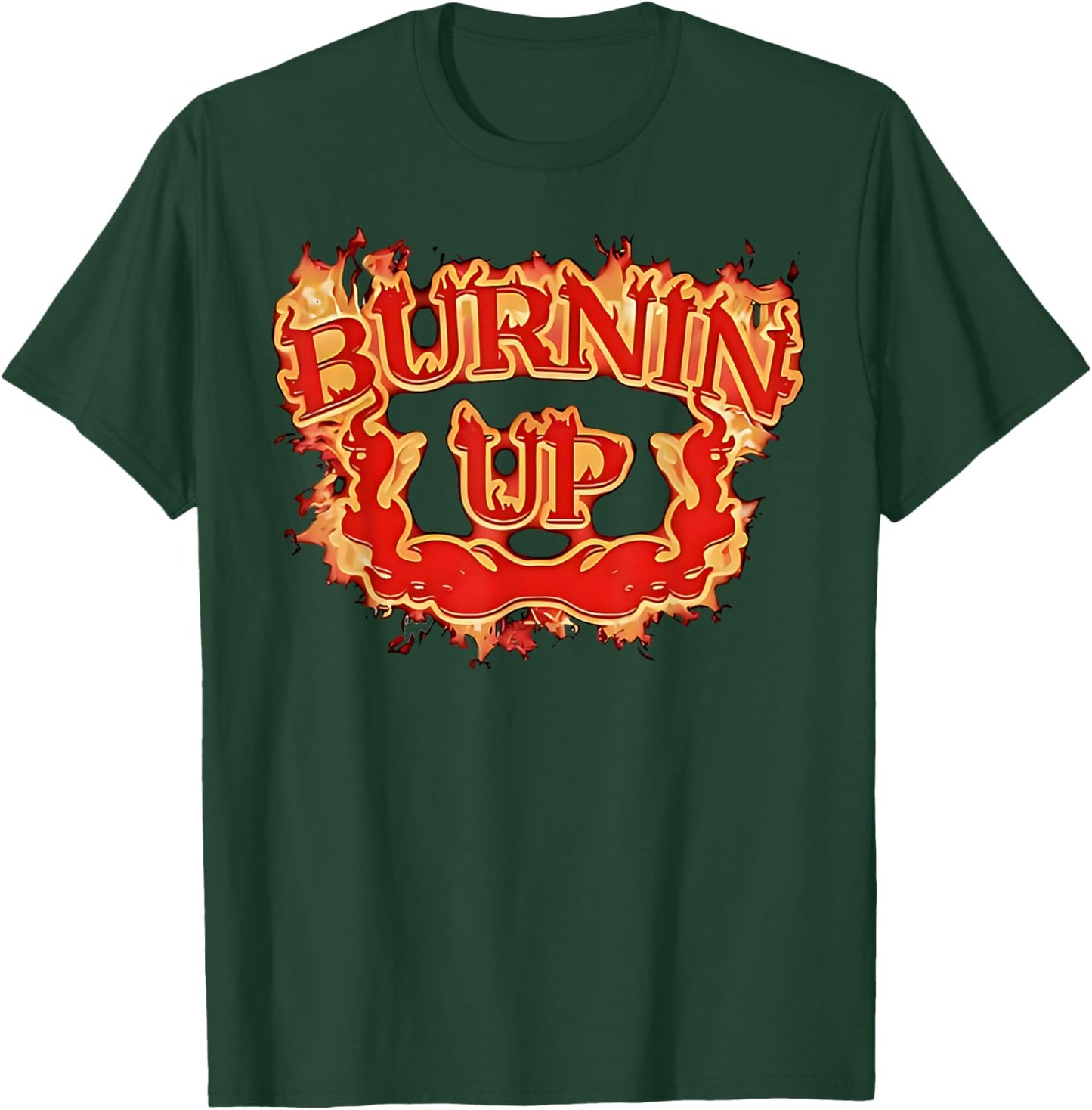 Burnin Up Flames Vintage T-Shirt - T-Shirt | Forest