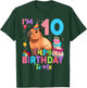 I'm 10 Year Old Capy Happy Birthday to Me 10th Bday Capybara T-Shirt - T-Shirt | Forest