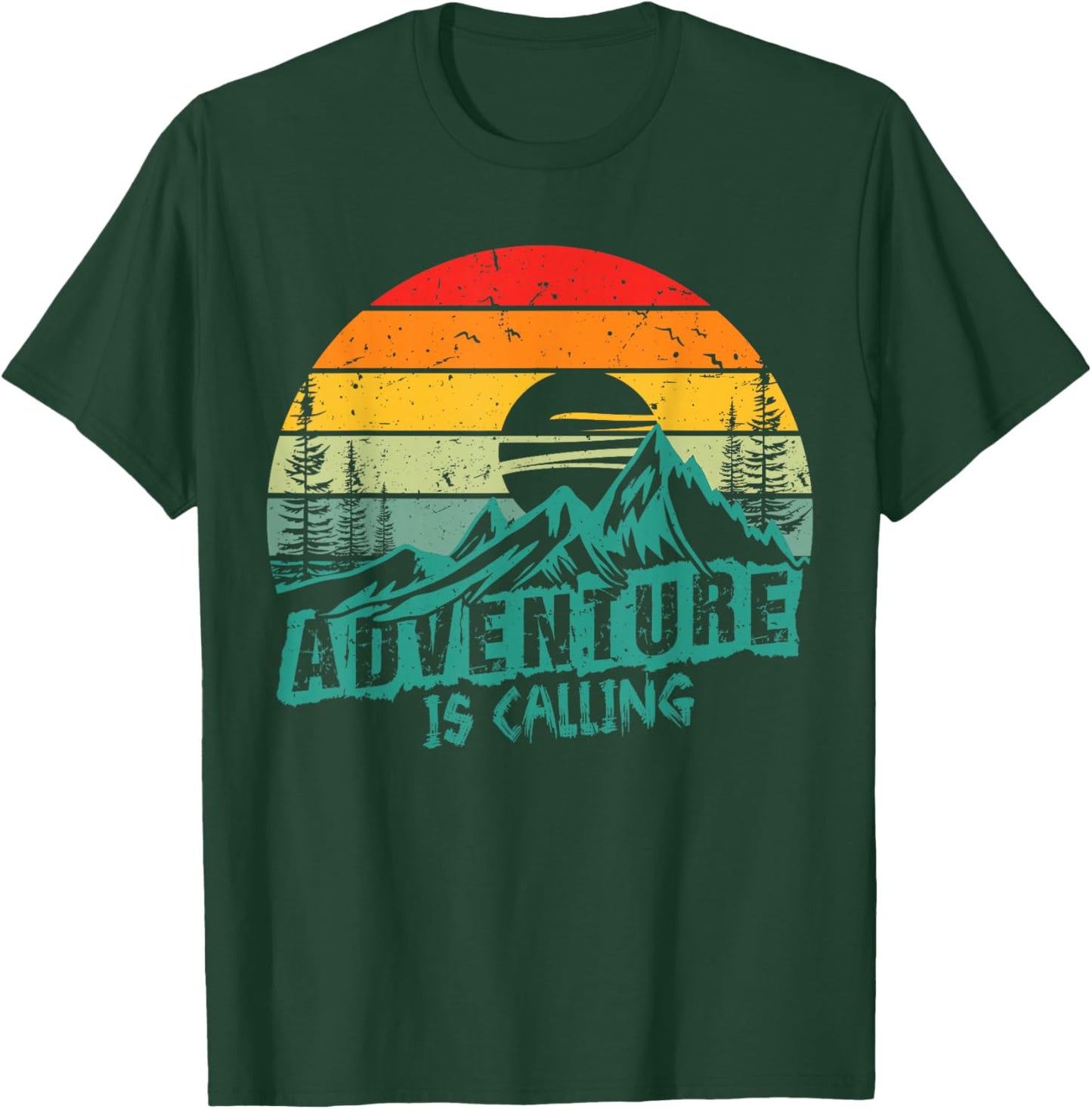 Forest Trees Camping Mountain Nature Adventure Outdoor Camp T-Shirt - T-Shirt | Forest