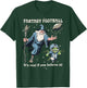 Funny Wizard Dragon Fantasy Football Player Literal Dad Joke T-Shirt - T-Shirt | Forest