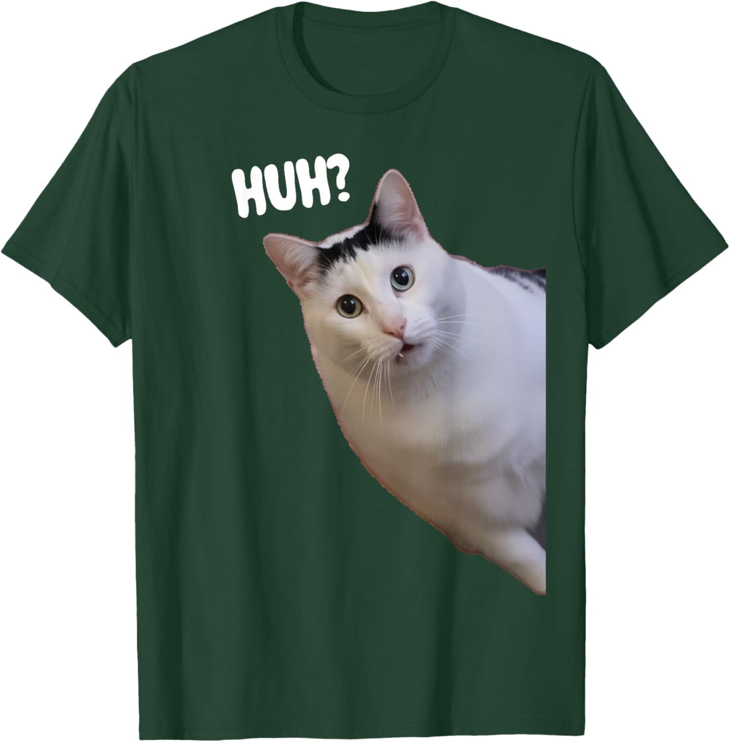 Funny Huh Cat Meme Funny Memes Internet Memes Cat Lover Joke T-Shirt - T-Shirt | Forest