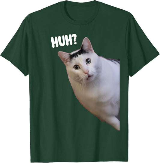 Funny Huh Cat Meme Funny Memes Internet Memes Cat Lover Joke T-Shirt - T-Shirt | Forest