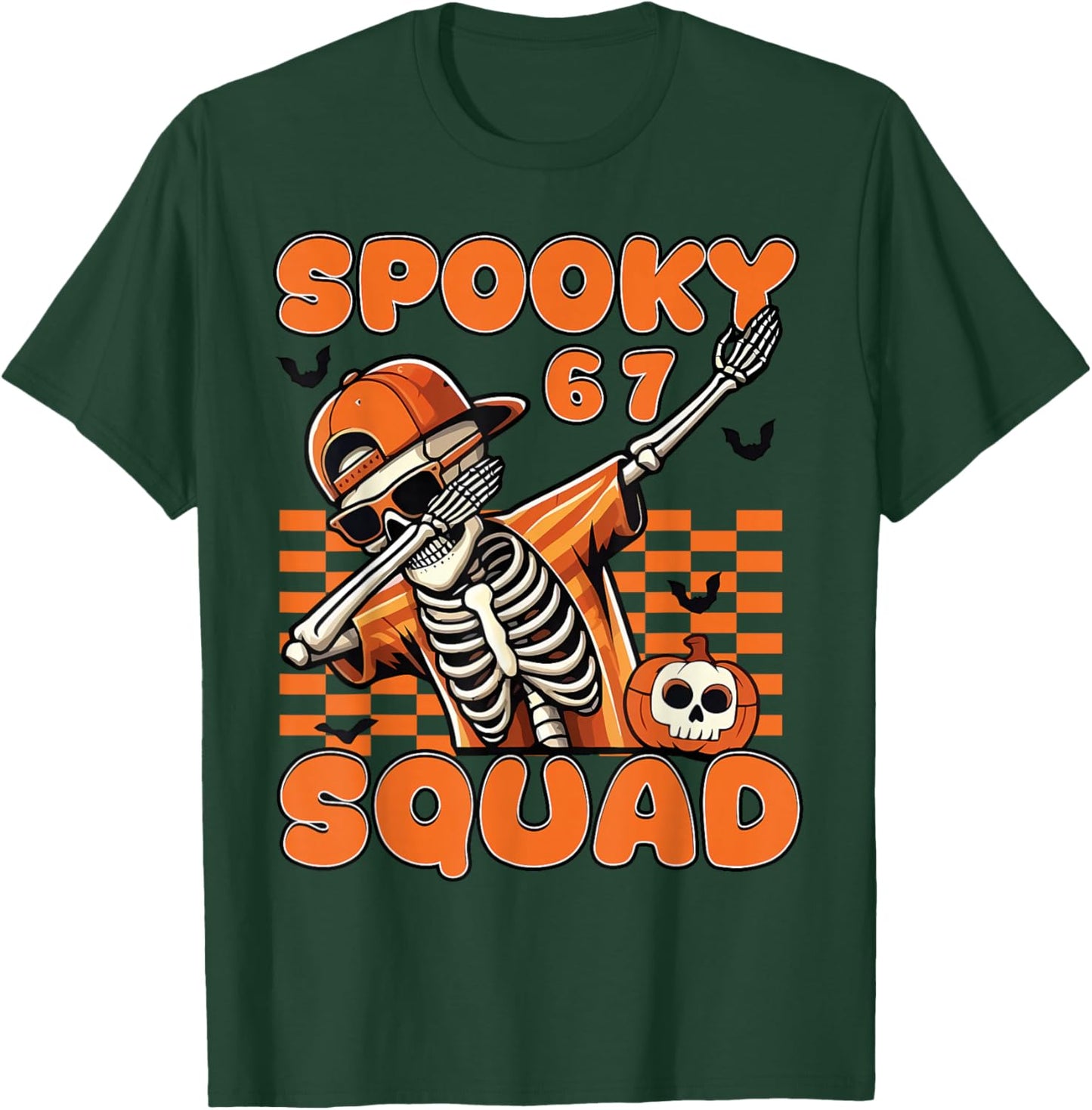 67 Halloween Meme 6 7 Numbers Six Seven Funny Kids Skeleton T-Shirt - T-Shirt | Forest