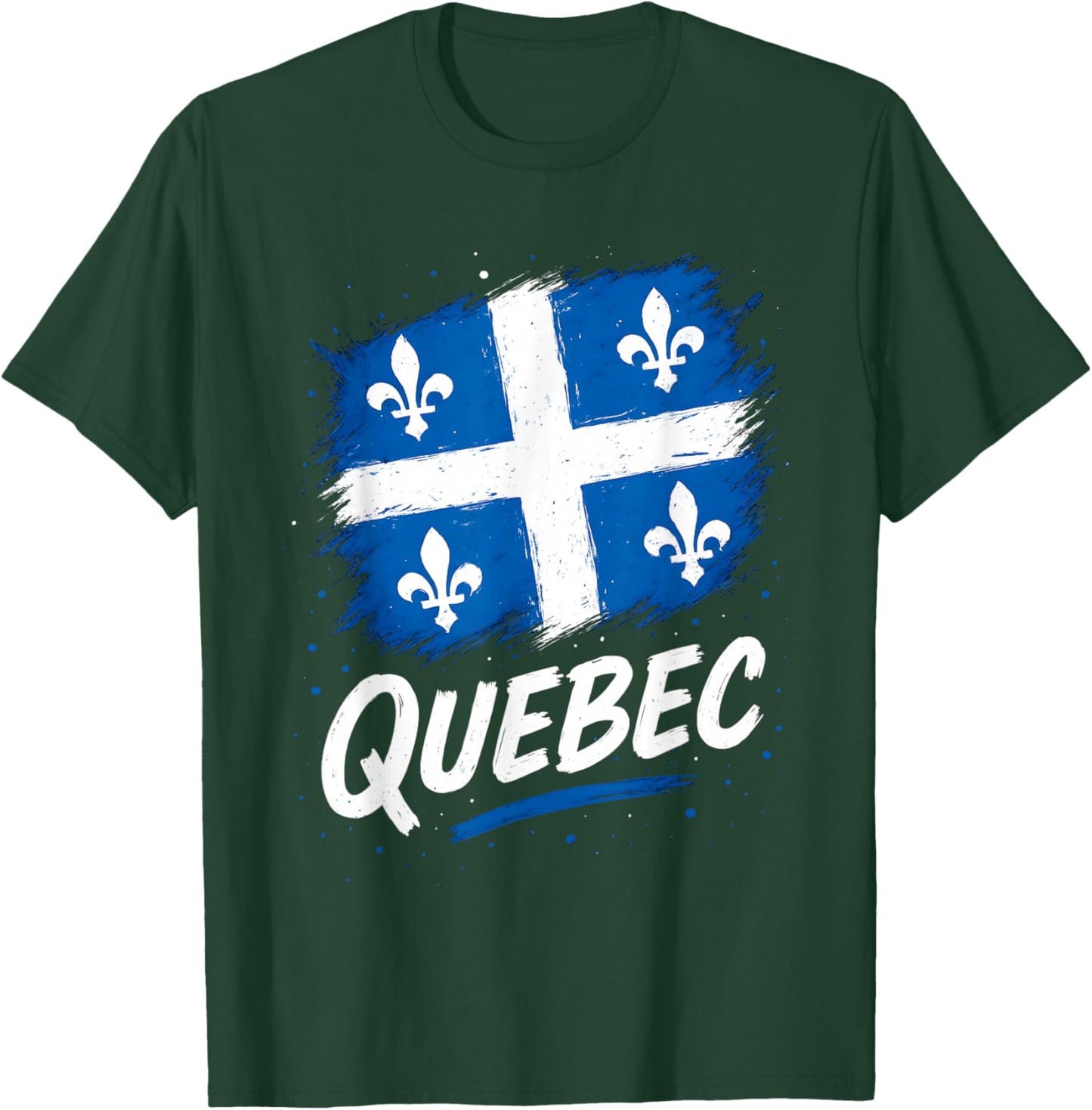 Quebec Flag Canadian Quebecois Quebecer Pride T-Shirt - T-Shirt | Forest