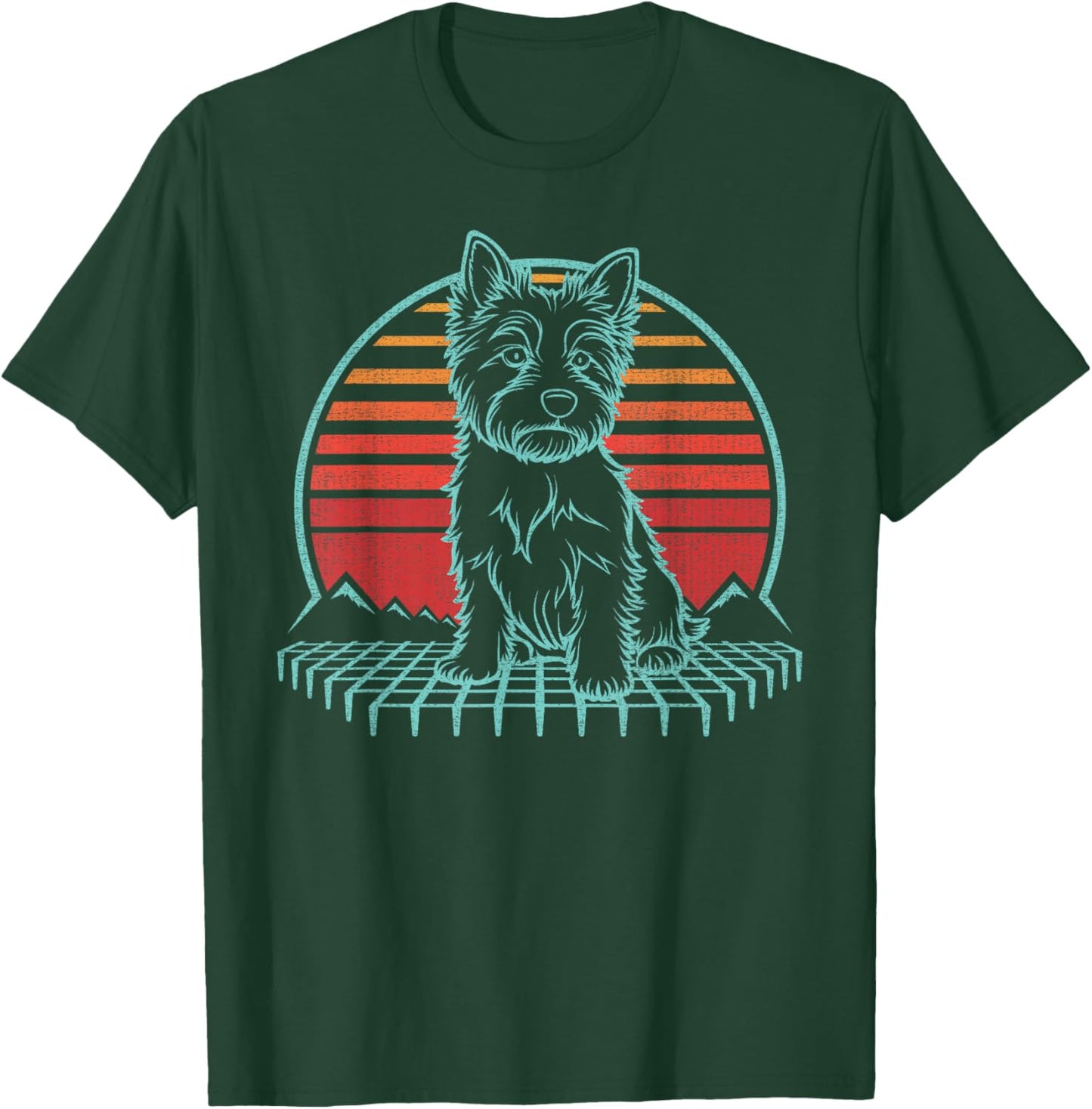 West Highland White Terrier Westie Retro Vintage 80s T-Shirt - T-Shirt | Forest