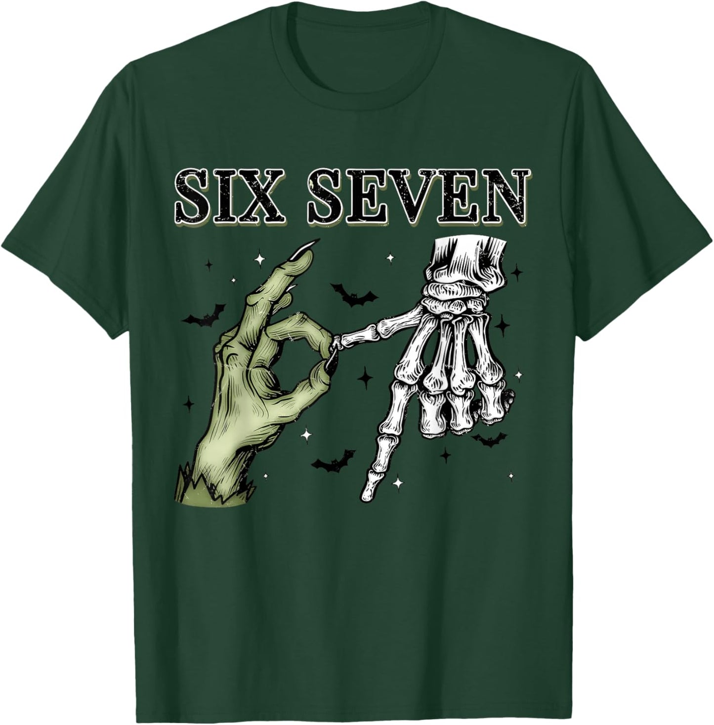 Six Seven 67 Matching Group Halloween Skeleton Frankenstein T-Shirt - T-Shirt | Forest