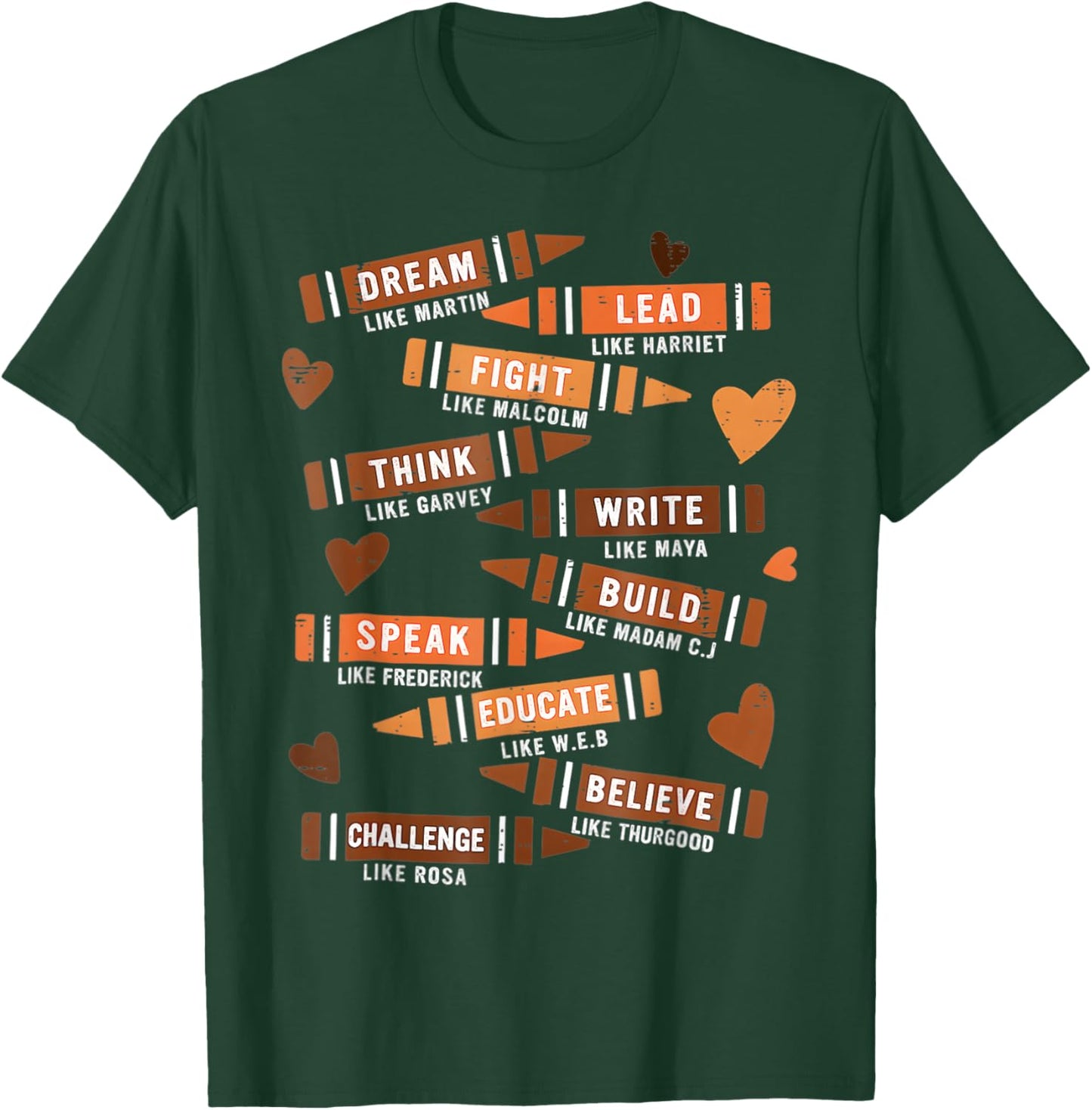 Black History Month Martin African Women Men Kids T-Shirt - T-Shirt | Forest