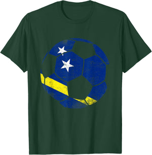Curacao Soccer Ball,Curacao,Flag of Curacao,Curacao Flag. T-Shirt - T-Shirt | Forest