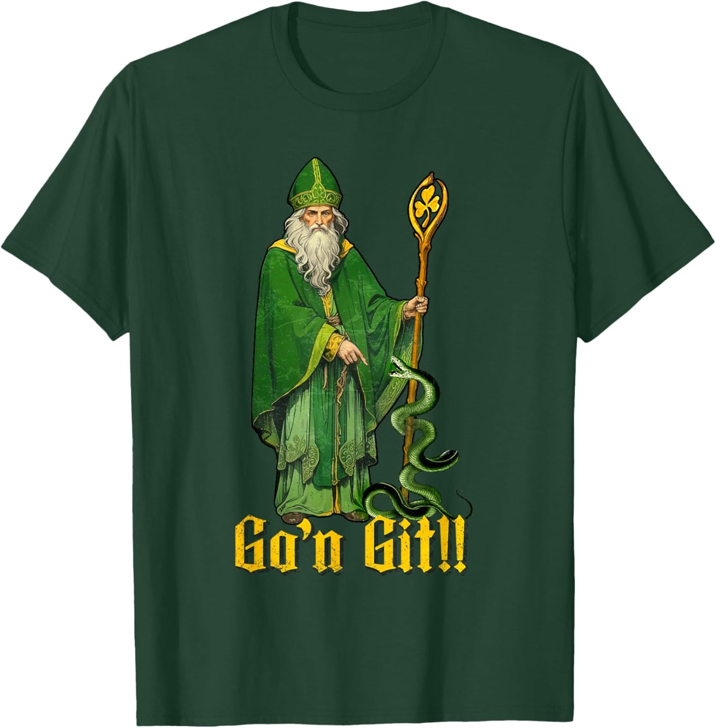Vintage Go'n git Happy St Patricks Day Funny St Patrick T-Shirt - T-Shirt | Forest