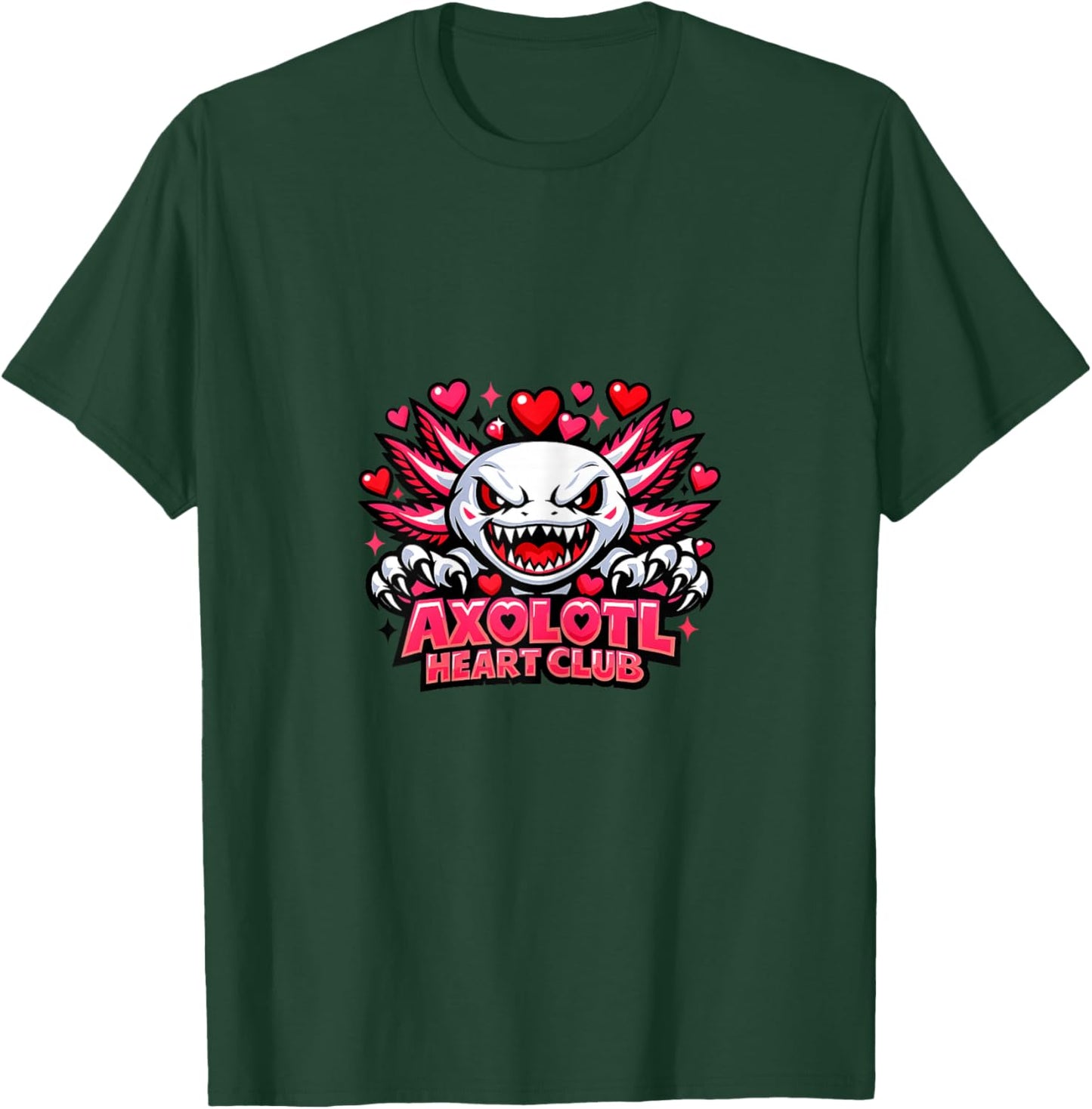 Axolotl Heart Club T-Shirt - T-Shirt | Forest