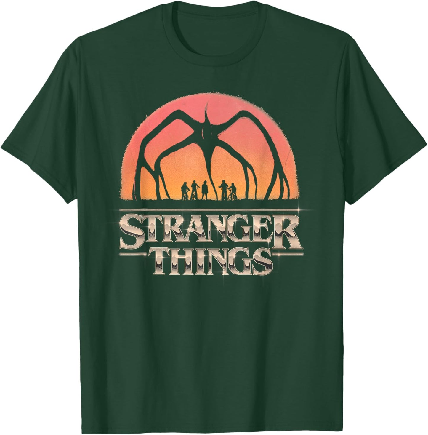 Stranger Things Season 5 Towering Mind Flayer Distressed T-Shirt - T-Shirt | Forest