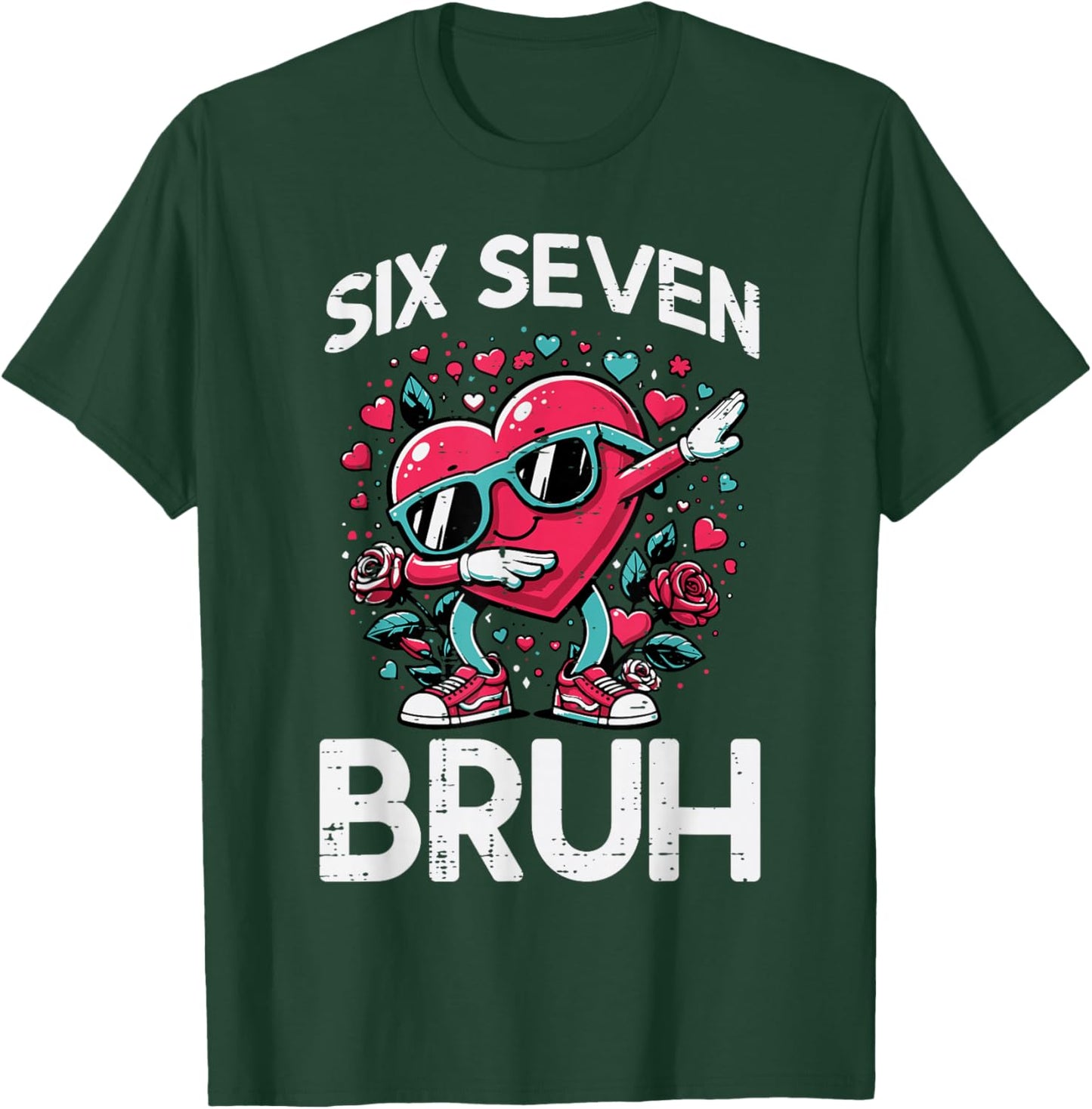 Dab Heart Six Seven Bruh 67 Valentine Meme 6 7 Kid Boy Youth T-Shirt - T-Shirt | Forest