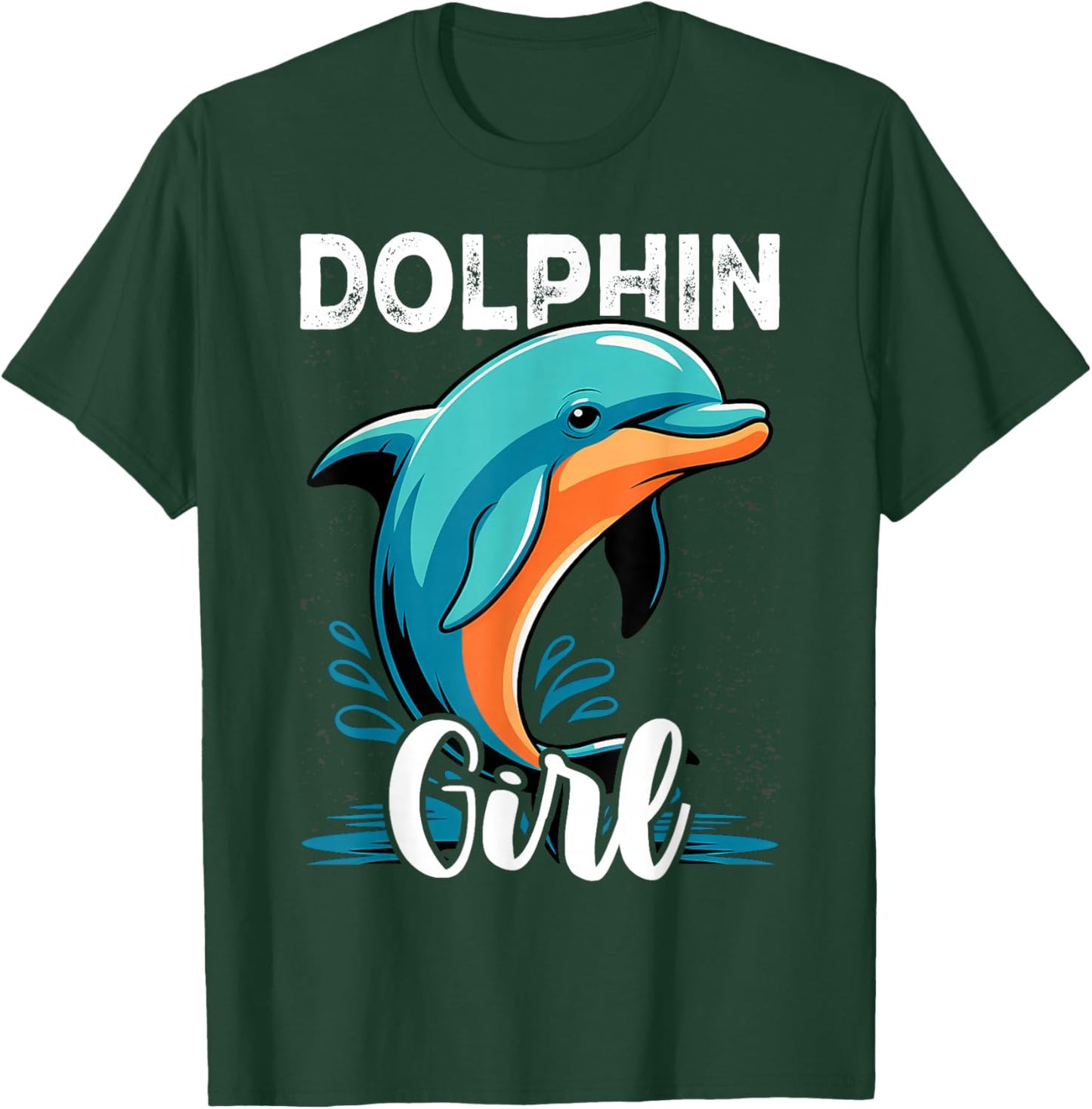 Dolphin Girl Florida Souvenir Miami Beach T-Shirt - T-Shirt | Forest