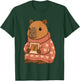 Capybara in Heart Sweater with Photo Illustration T-Shirt - T-Shirt | Forest