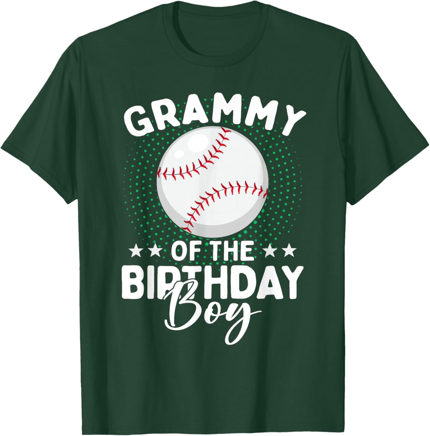 Grammy of The Birthday Boy Baseball Player Birthday T-Shirt - T-Shirt | Forest