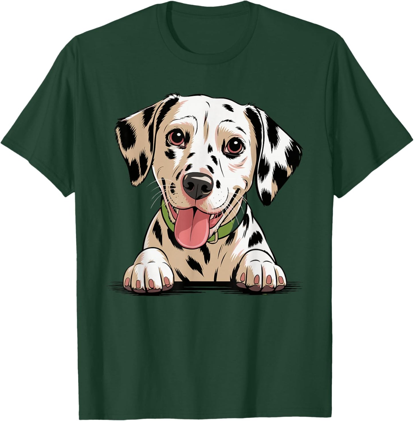 Cute Puppy Breed Artistic Spotted Fire Coach Dalmatian T-Shirt - T-Shirt | Forest