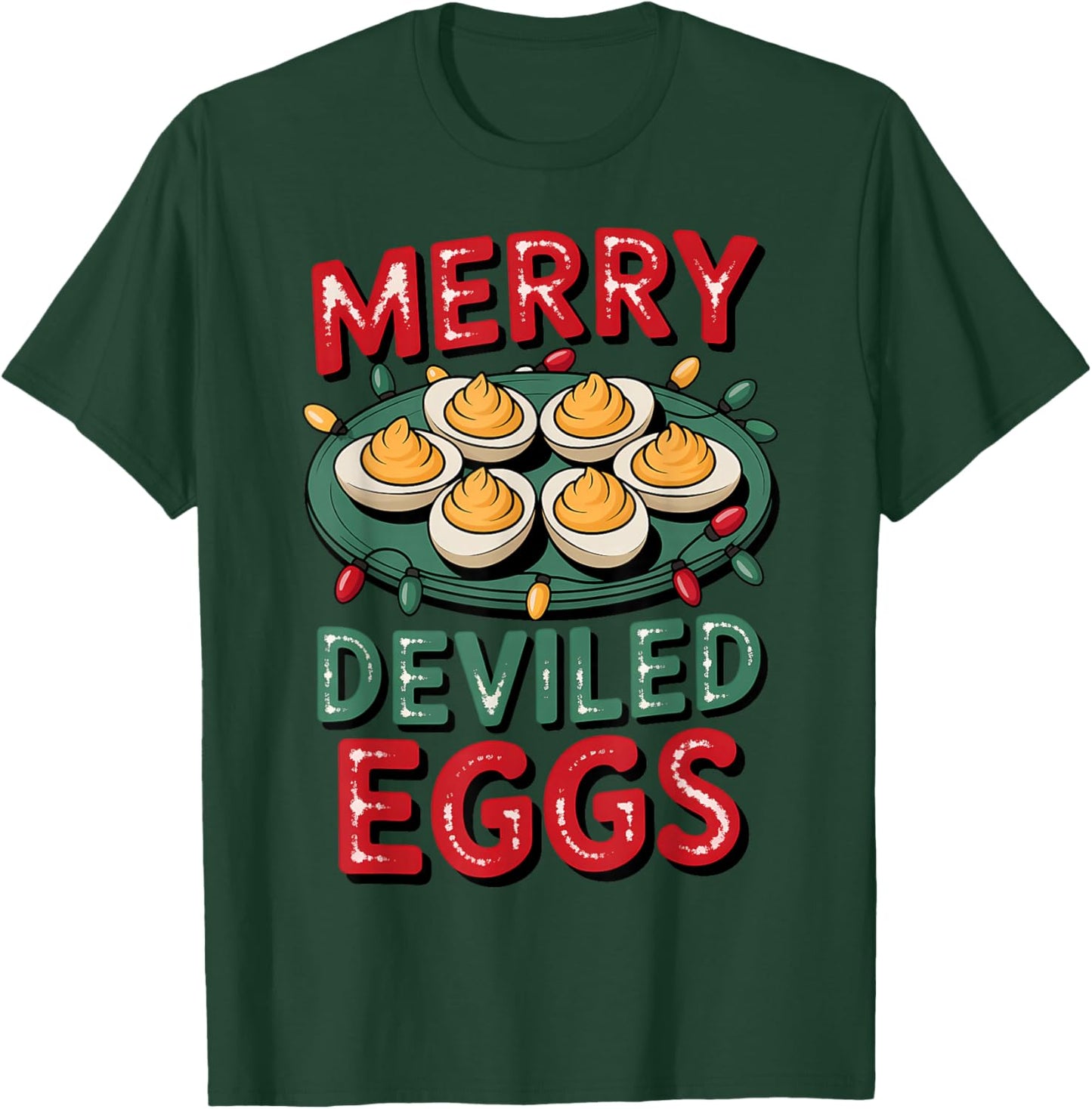 Merry Deviled Eggs Christmas Delight T-Shirt - T-Shirt | Forest