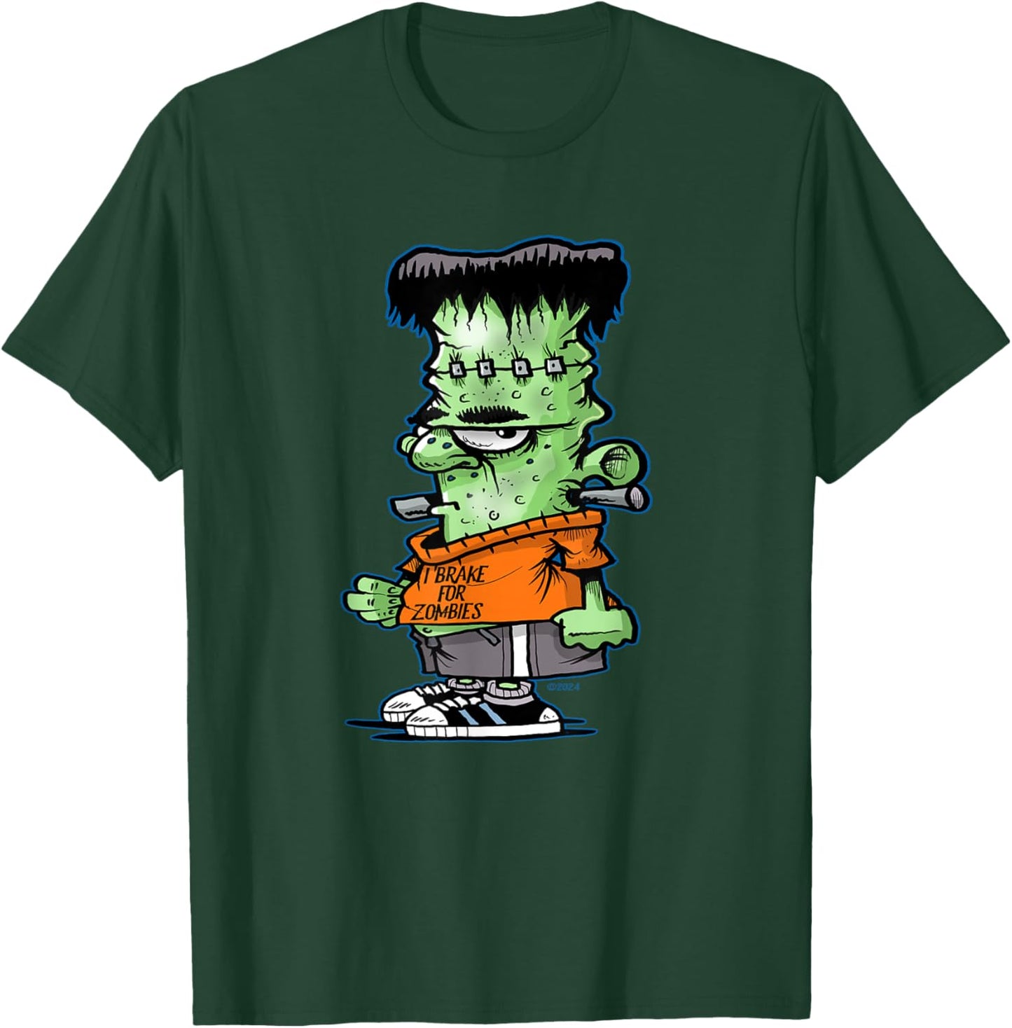 Little Frankie Stein Funny Halloween Monster Novelty T-Shirt - T-Shirt | Forest