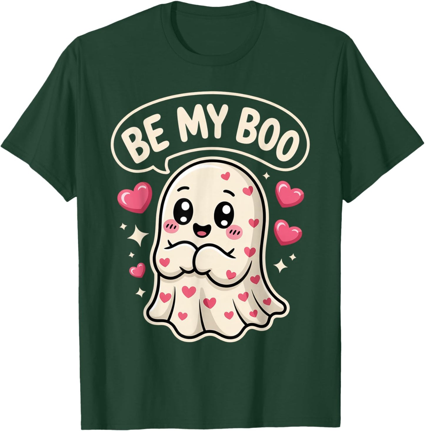 Valentine´s Day Be My Boo Cute Ghost Love T-Shirt - T-Shirt | Forest