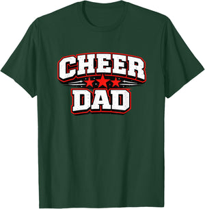 Cheer Dad Cheerleading Shirt Girls Youth Cheerleader T-Shirt - T-Shirt | Forest