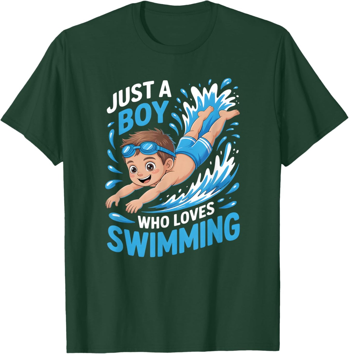 Boys Swimming T-Shirt - T-Shirt | Forest