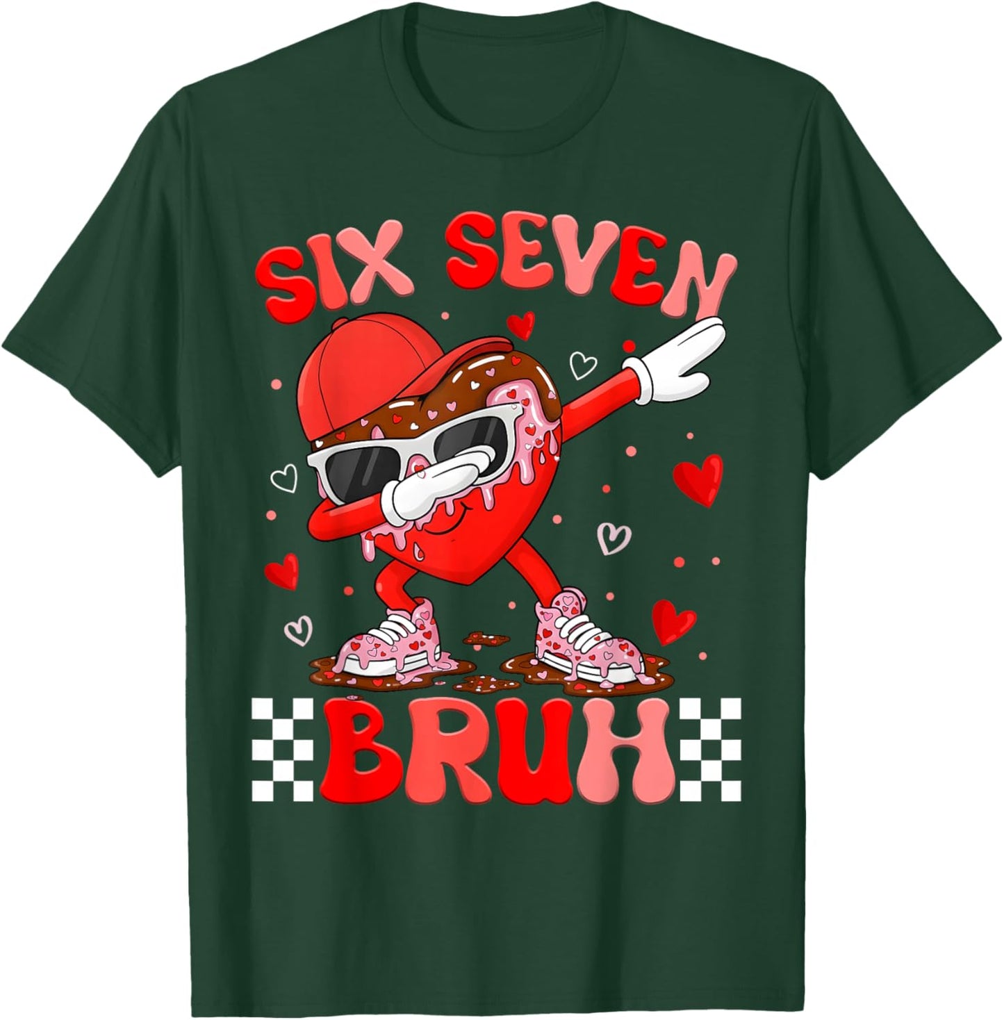 Bruh 67 Valentines Six Seven Meme Drip Heart 6 7 Boys Kids T-Shirt - T-Shirt | Forest