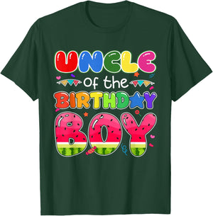 Uncle of The Birthday Boy Melon Family Matching Funny T-Shirt - T-Shirt | Forest