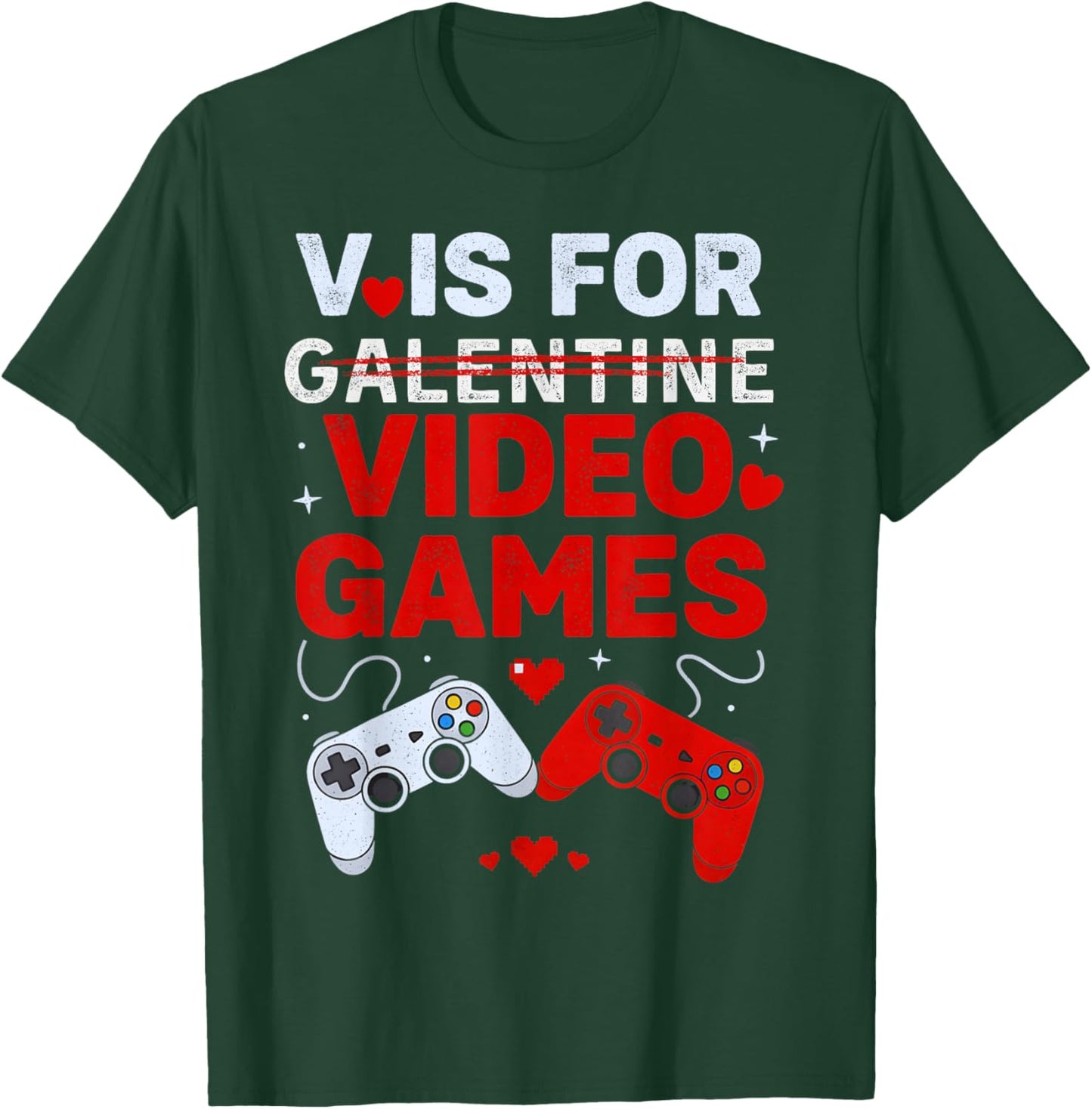 Valentines Day Boys Galentine Day Boy Video Games Kids Girls T-Shirt - T-Shirt | Forest