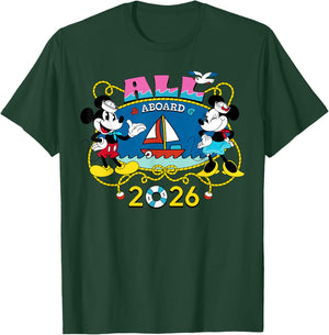 Disney Cruise Family Group Vacation Matching All Aboard 2026 T-Shirt - T-Shirt | Forest