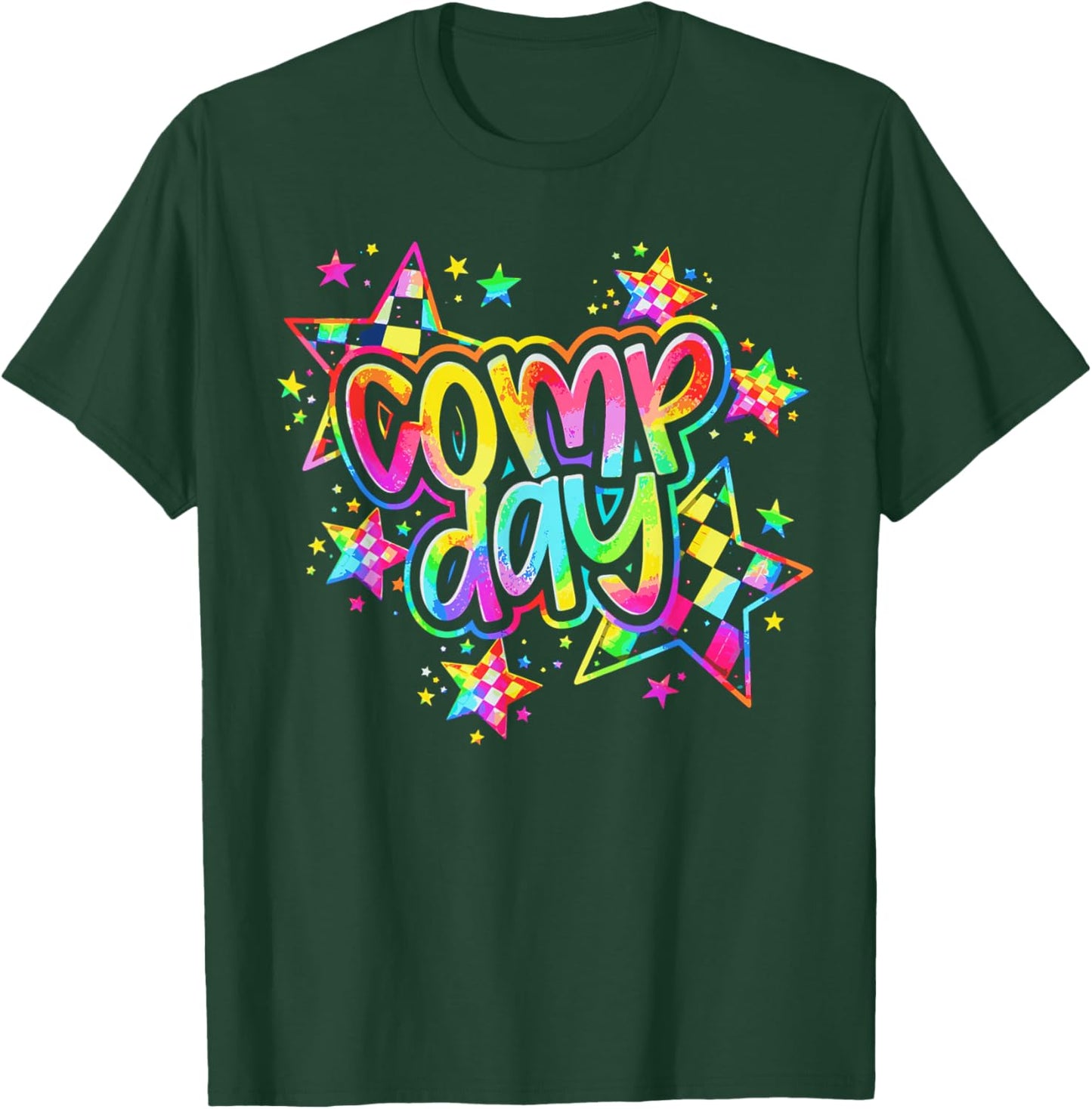 Comp Day Cheer Competition Season Cheerleading Graphic T-Shirt - T-Shirt | Forest