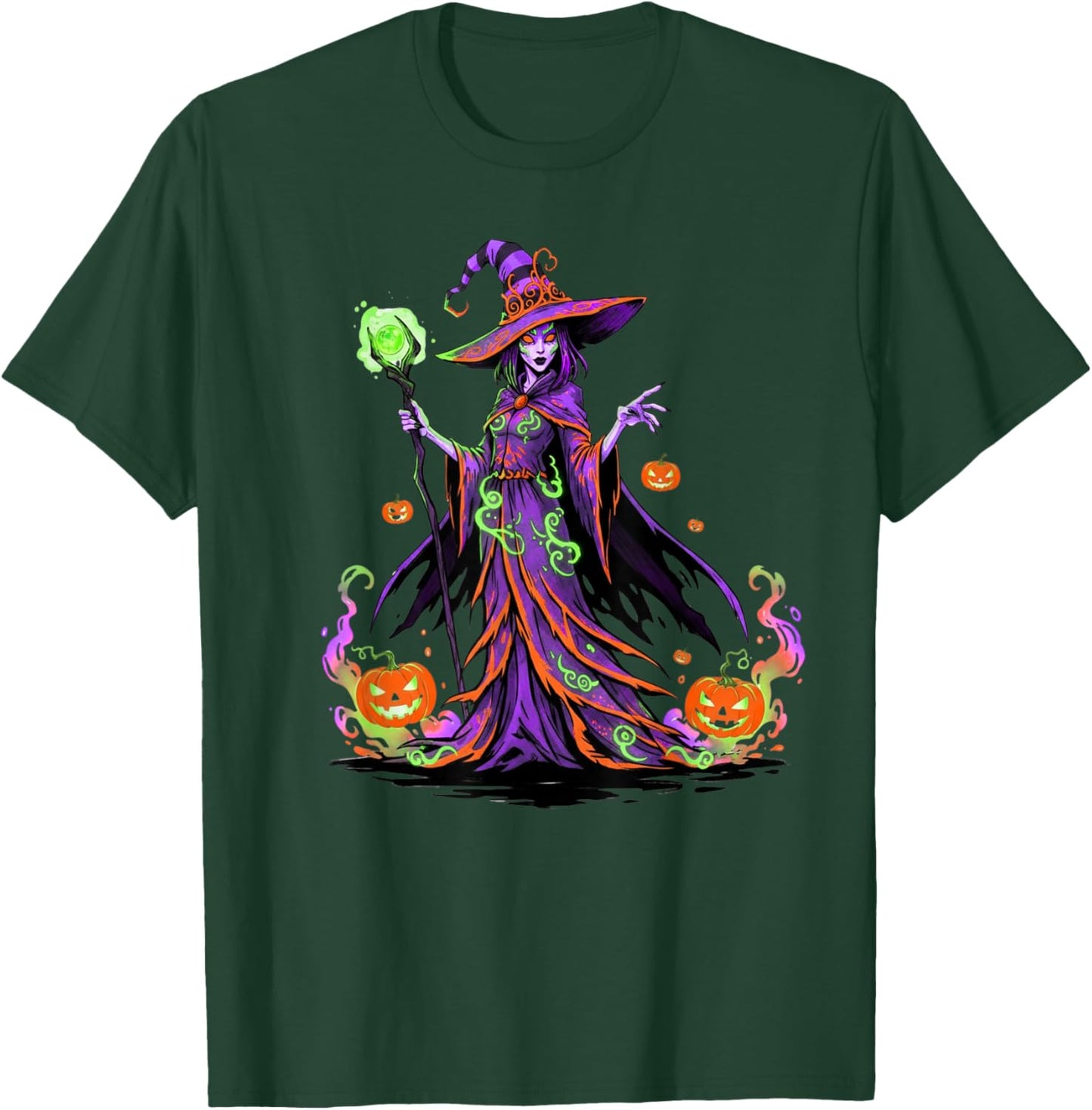 Funny Vintage Wicked Halloween Witch Design Men Women Kids T-Shirt - T-Shirt | Forest