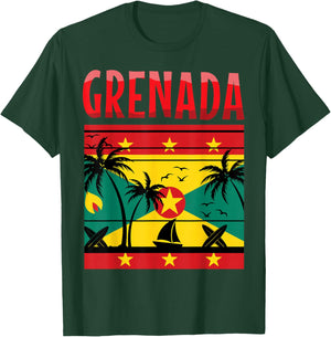 Grenada Flag Grenadian Grenada Independence Proud Grenada T-Shirt - T-Shirt | Forest