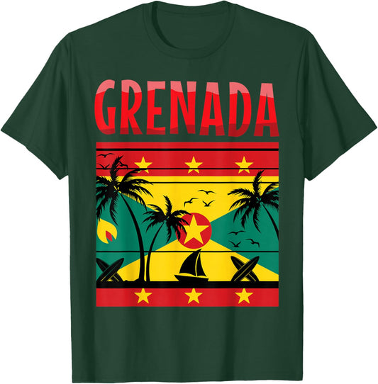 Grenada Flag Grenadian Grenada Independence Proud Grenada T-Shirt - T-Shirt | Forest