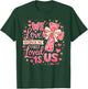 He First Loved US Christian 1 John 4:19 Valentine Jesus Bow T-Shirt - T-Shirt | Forest