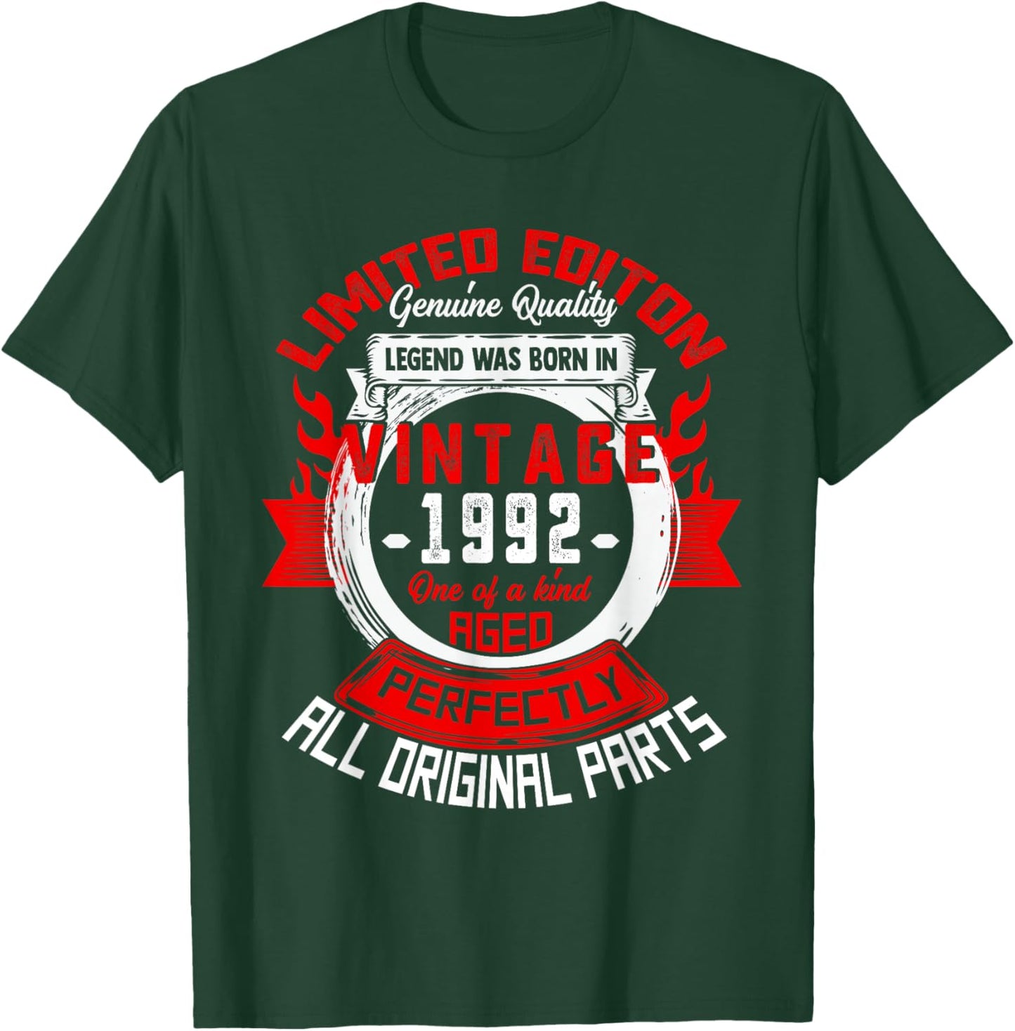 34th Birthday Gift Legend Born in 1992 34 for Years Old T-Shirt - T-Shirt | Forest