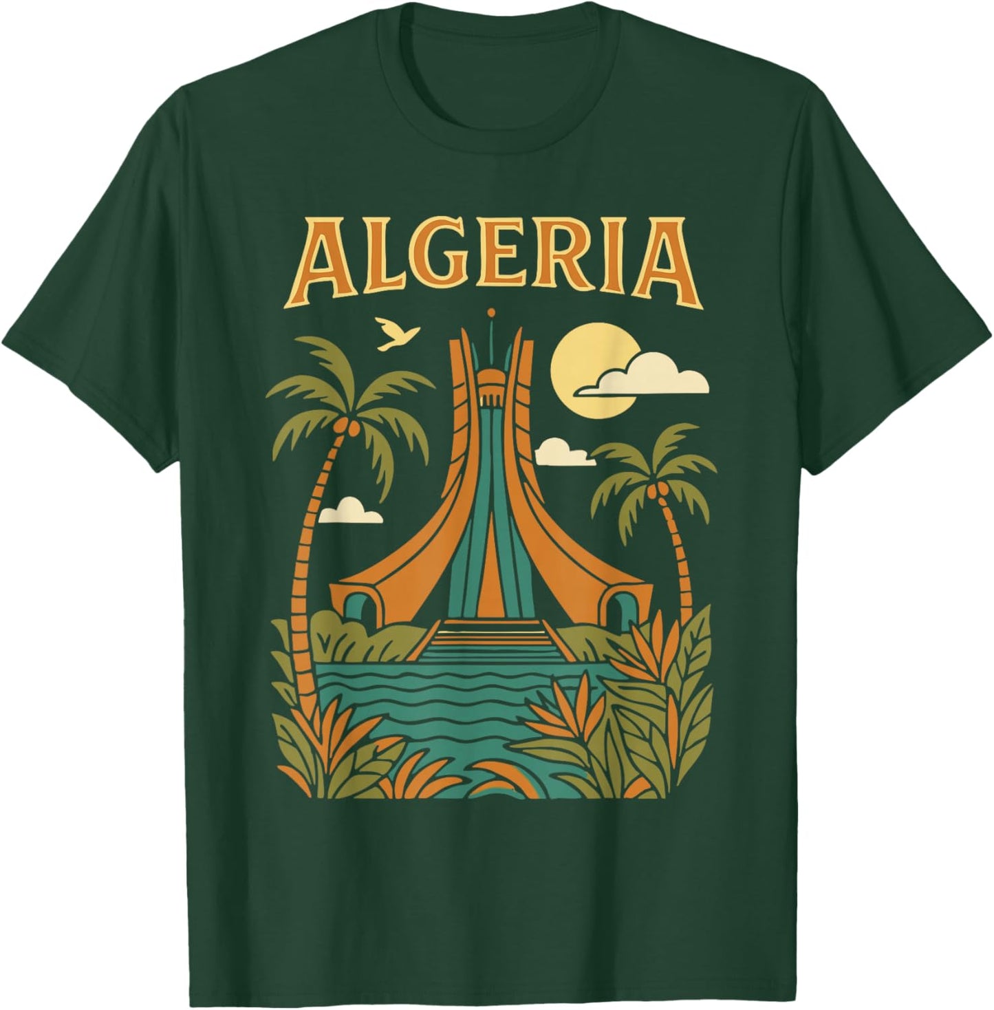 Algeria Alger l'algérie Les Algériens DZ Algérien Bled Retro T-Shirt - T-Shirt | Forest