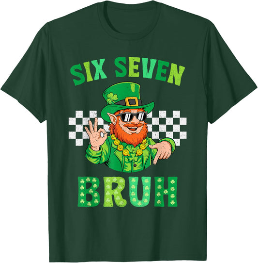 Six Seven Bruh 67 Meme St Patricks Day for Boys Youth Kids T-Shirt - T-Shirt | Forest