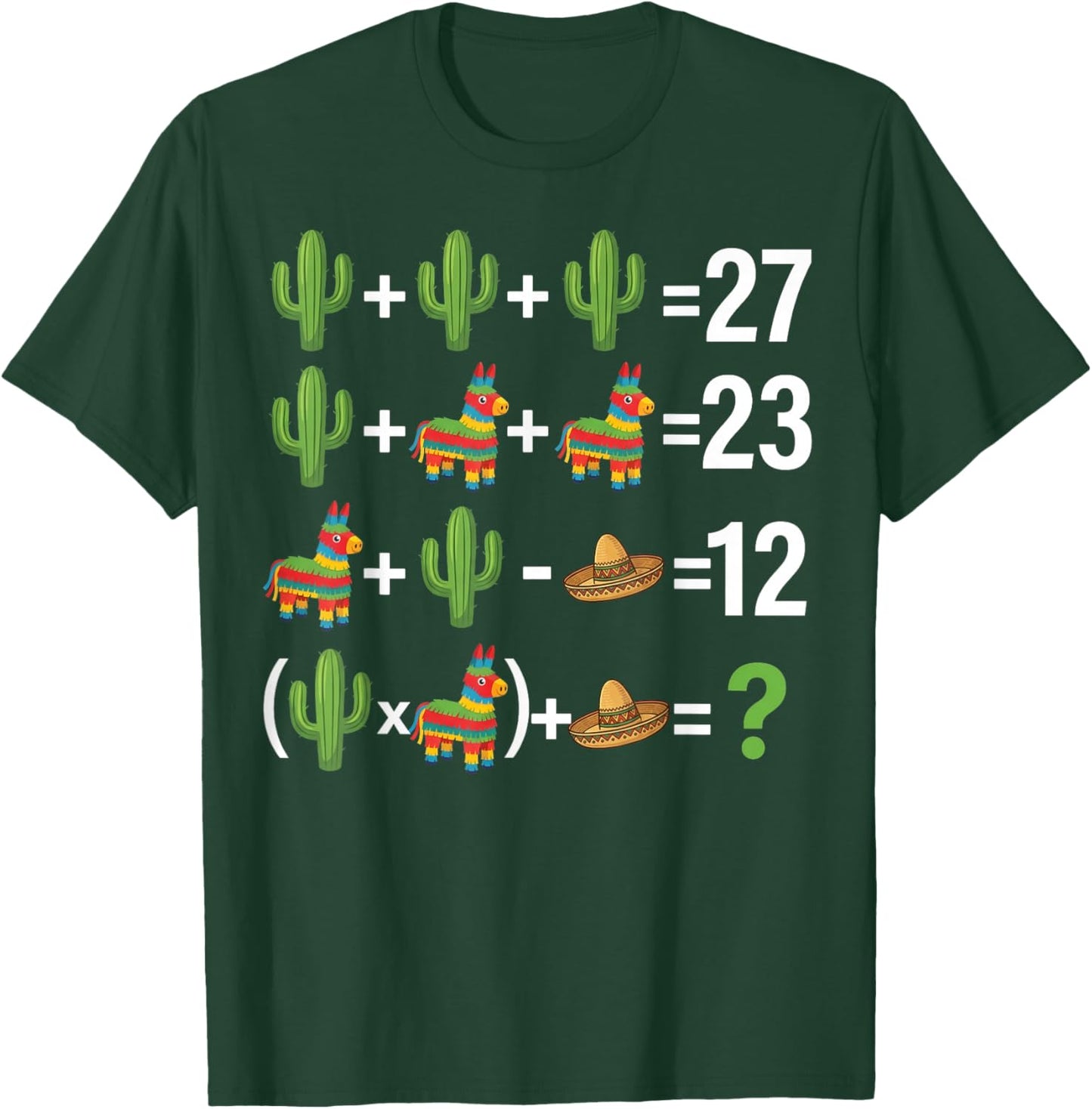 6 7 Funny 67 Cinco De Mayo Fiesta six Seven Math Teacher T-Shirt - T-Shirt | Forest
