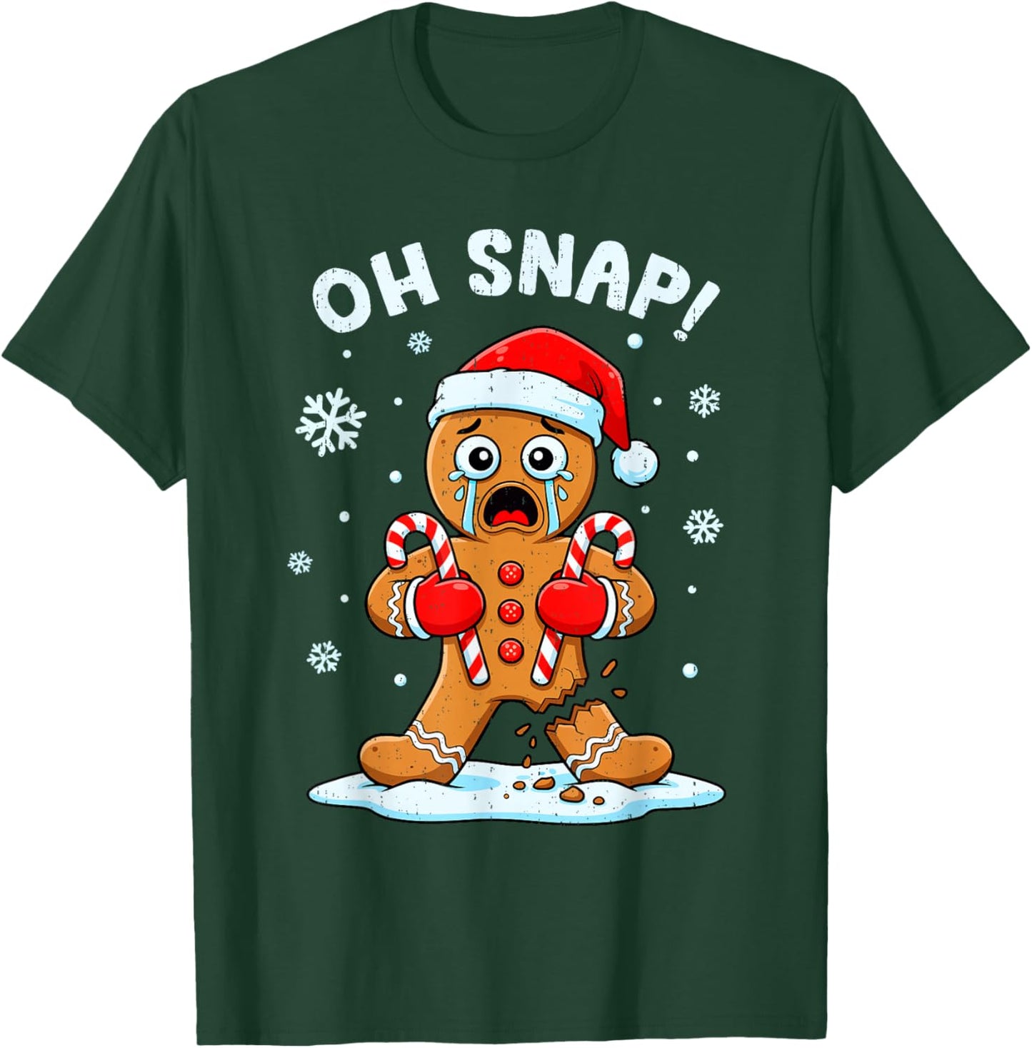 Oh Snap Gingerbread Christmas Xmas Cookie Baking Holiday T-Shirt - T-Shirt | Forest