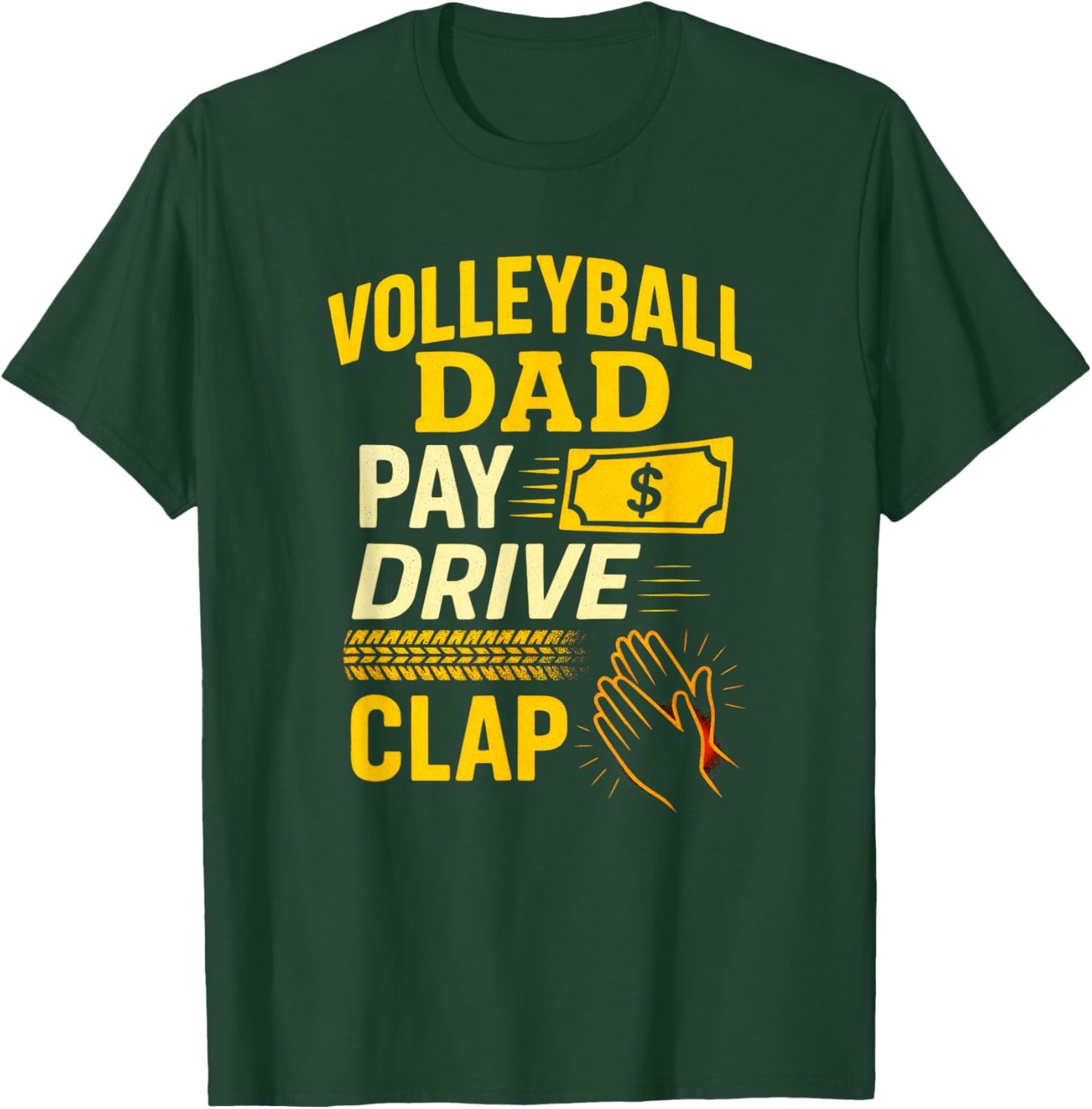 Volleyball DAD - Funny Proud Father Player T-Shirt - T-Shirt | Forest