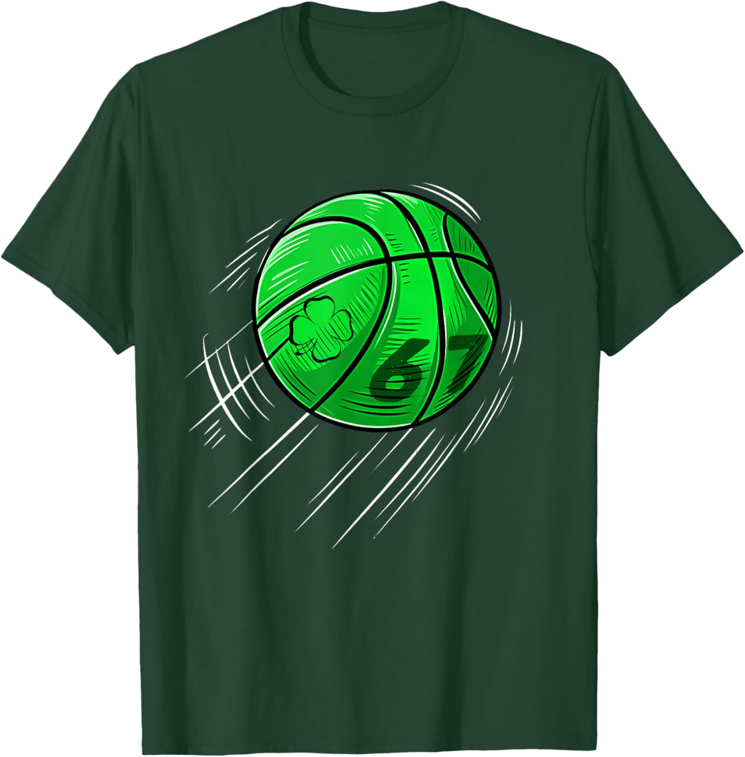 St Patricks Day 67 Shamrock Lucky Basketball Irish Boys Men T-Shirt - T-Shirt | Forest