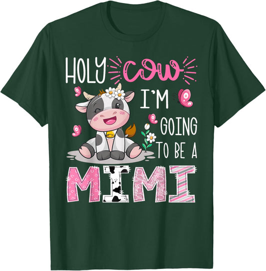 I'm Going to Be A Mimi Gender Reveal Cute Cow Lover T-Shirt - T-Shirt | Forest