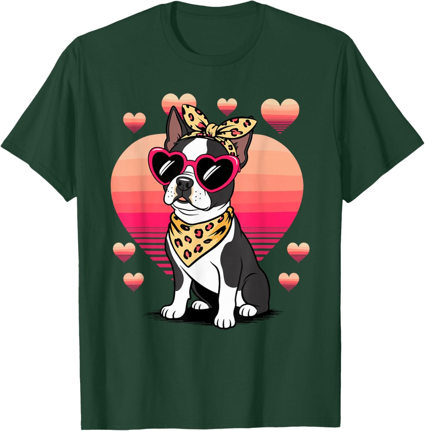 Boston Terrier Valentines Day T-Shirt - T-Shirt | Forest