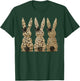 Funny Three Bunnies Leopard Rabbit Happy Easter Retro Trendy T-Shirt - T-Shirt | Forest