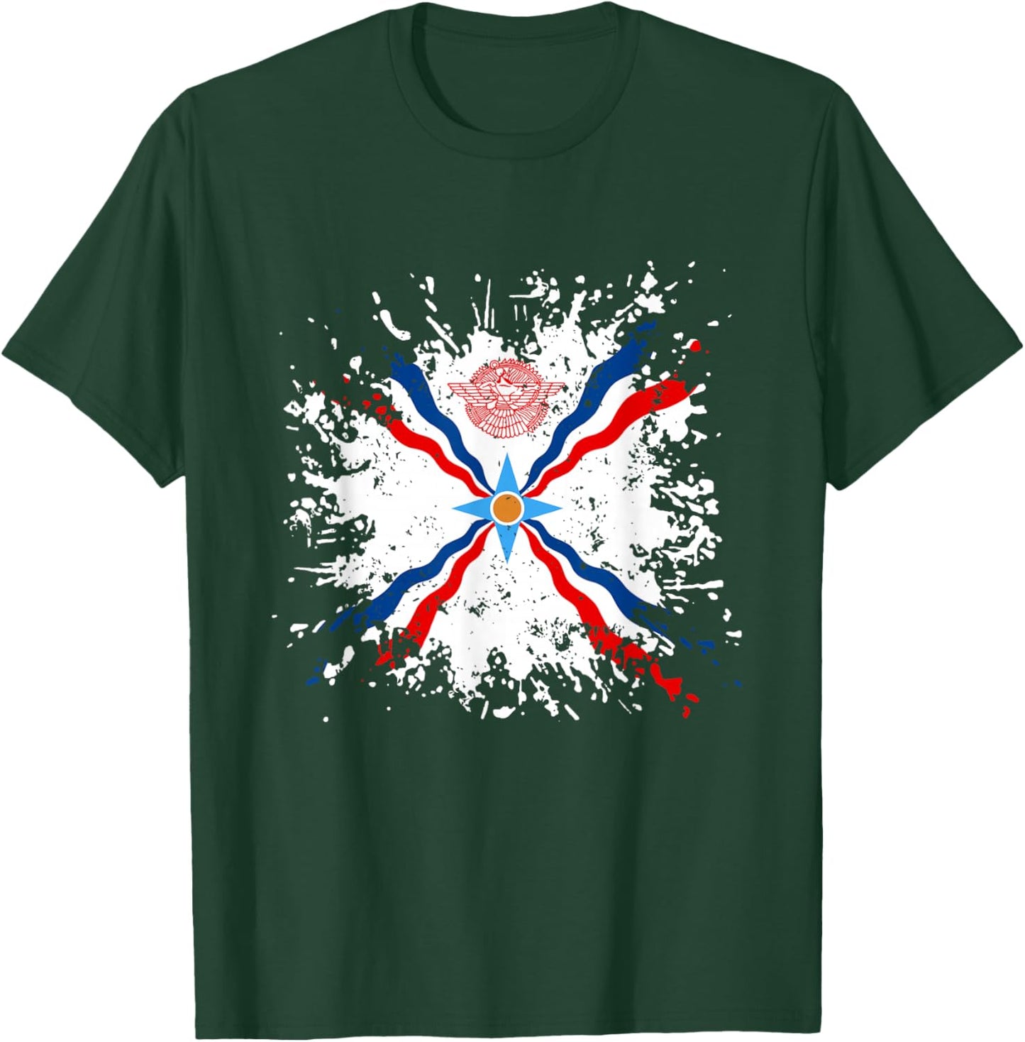 Assyrian Ashur Flag,Ashur Emblem,Suryoyo Syriac,Syria,Iraq T-Shirt - T-Shirt | Forest