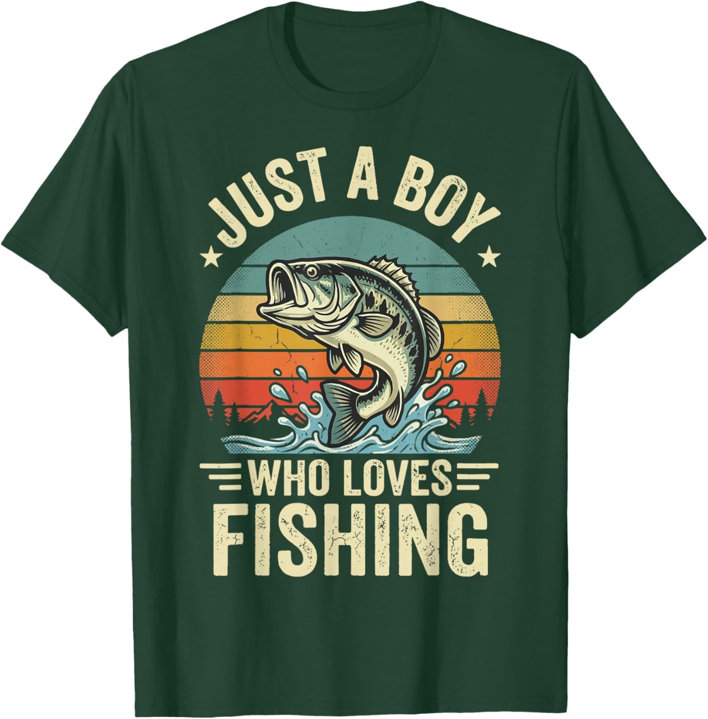 Just A Boy Who Loves Fishing T-Shirt - T-Shirt | Forest